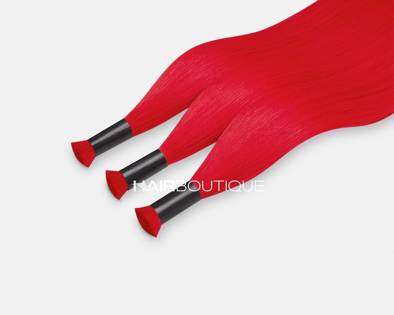 Славянские волосы в срезе, 55 см  #Красный цена купить