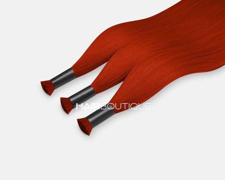 Славянские волосы в срезе Premium, 90 см #Рыжий цена купить