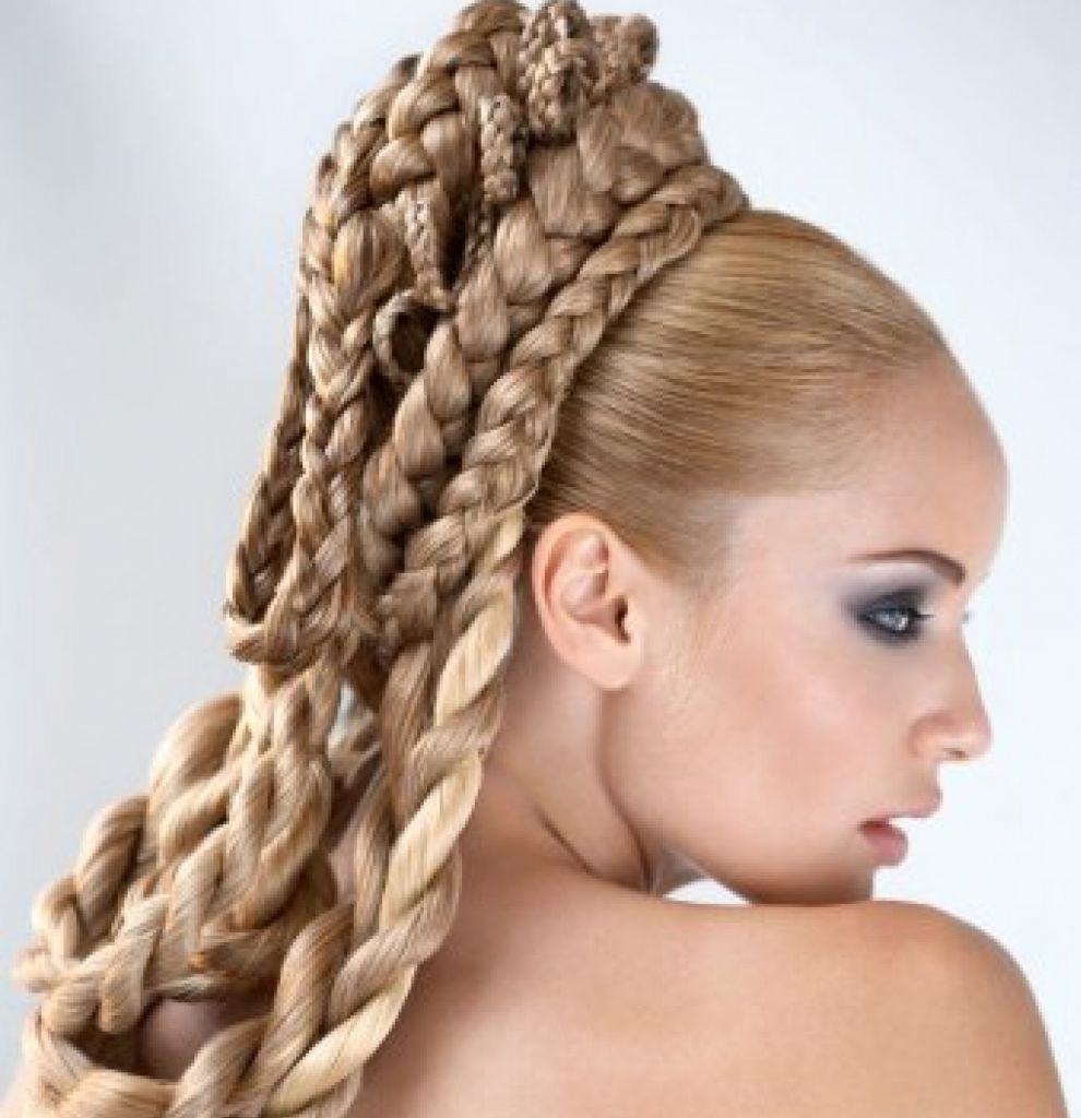 Купить шиньон коса из натуральных волос в Москве